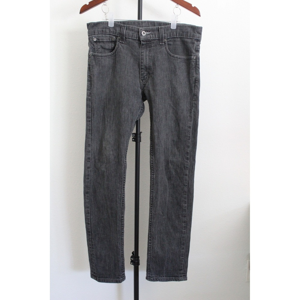 VTG Levi's 511 Men's Skinny Jeans 34x30 Faded Black Slim Fit Denim Pants - Picture 1 of 9